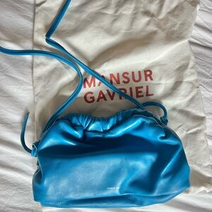 New Mansur Gavriel Mini Cloud Clutch (Turquoise)